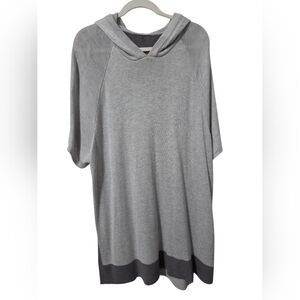 Lululemon Two Toned Grey Open Up All Day Hooded Knit Poncho Size M/L